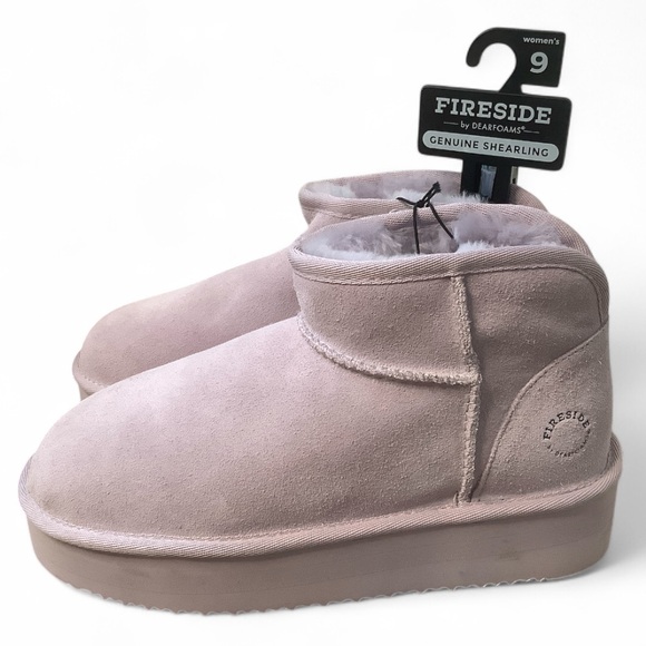 Fireside by Dearform Genuine Shearling Lilac Boot Size 9 Coquette Girl Fairycore - Picture 6 of 10